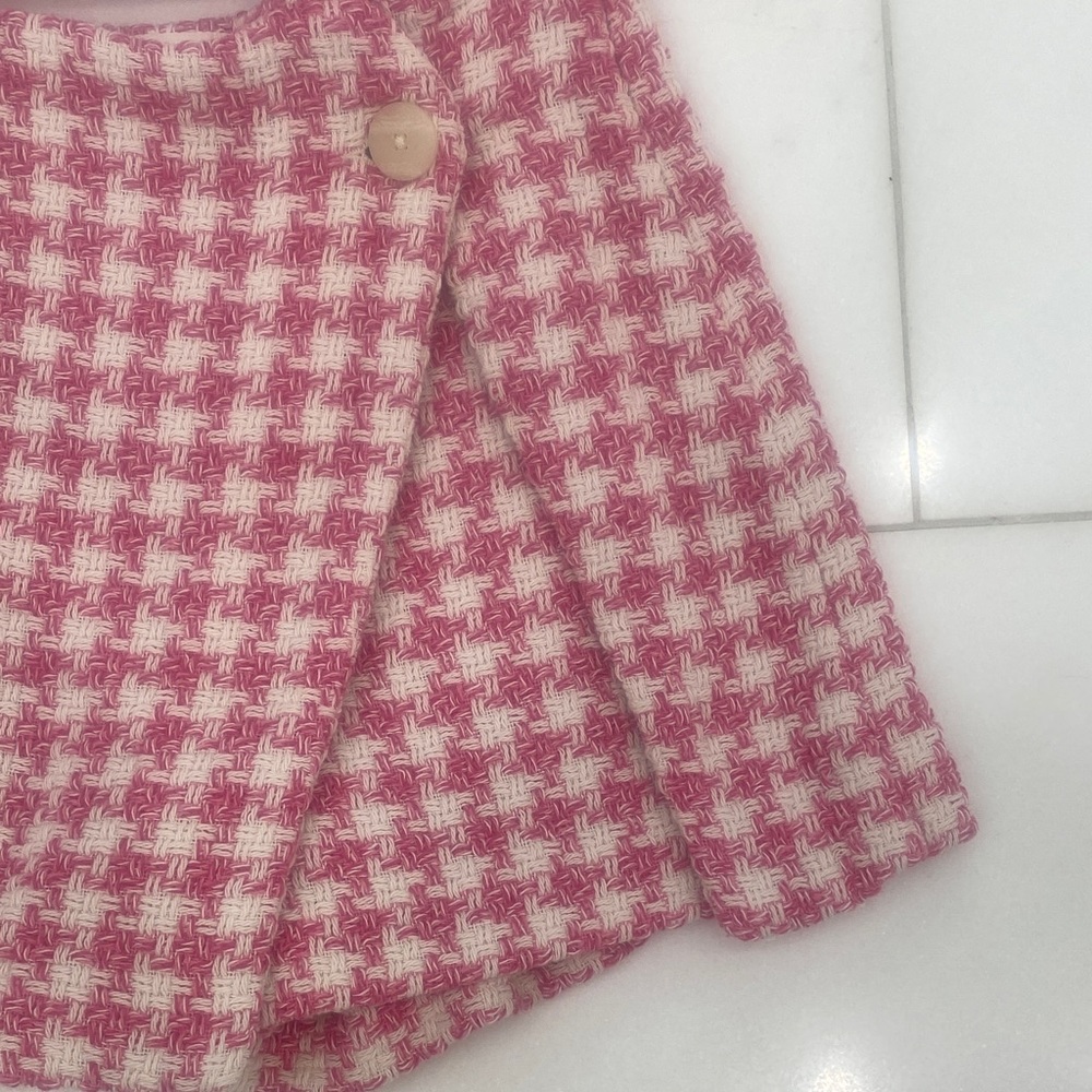 Zara Pink Houndstooth Kids Blazer and Skort Outfit - Picture 3 of 9